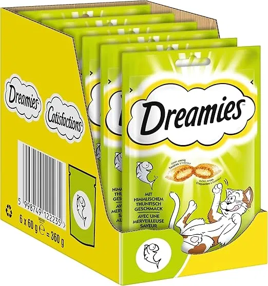 Dreamies Klassiker Katzensnacks mit Thunfisch (6x 60g) ab 5,44 € inkl. Prime-Versand (statt 13,19 €)