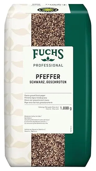 Fuchs Professional – Pfeffer schwarz geschrotet (1 kg) ab 12,60 € inkl. Prime-Versand (statt 24,55 €)