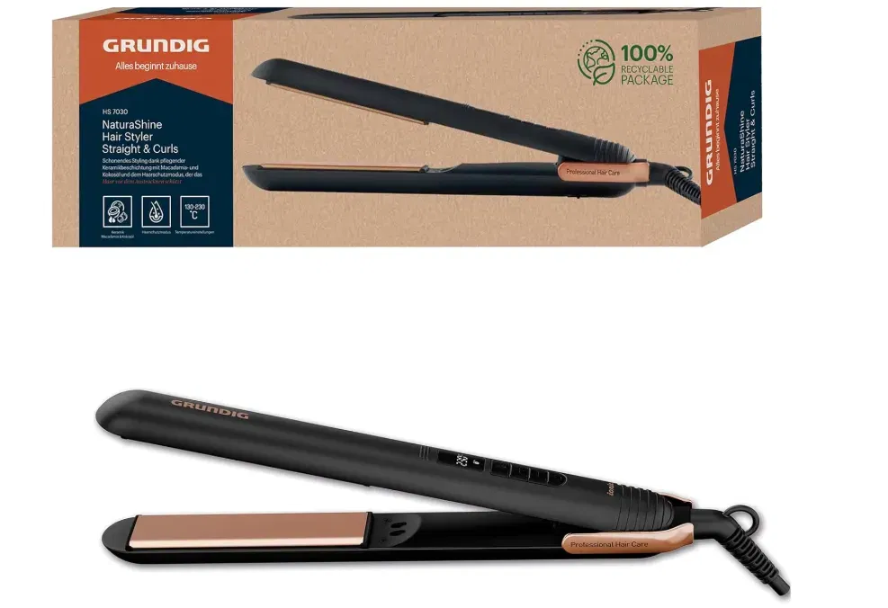 GRUNDIG Naturashine HS 7030 Haarglätter (Glätteisen Hairstyler 6 Stufen) für 24,95 € inkl. Prime-Versand (statt 34,99 €)