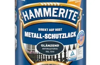 Hammerite Metallschutzlack Glänzend Anthrazitgrau für 8,49 € inkl. Prime-Versand (statt 17,00 €)