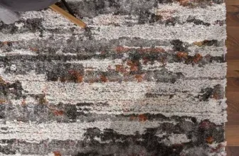 Hochflor-Teppich Vincenta in Grau, Braun und Rosa