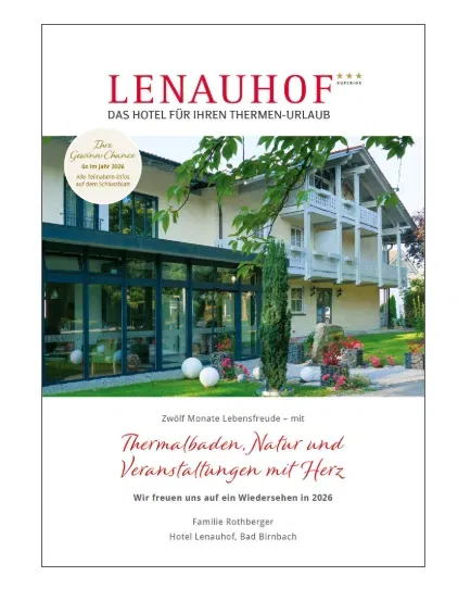 Gratis Lenauhof-Kalender 2026 – Kostenloses Stück Bad Birnbach fürs Zuhause