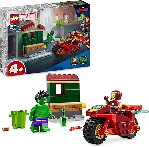 LEGO Marvel – Iron Man mit Bike und der Hulk (76287) für 9,99 € inkl. Prime-Versand
