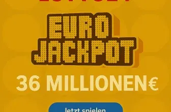 Lotto24 Neukunden: 2 Felder EuroJackpot für 1 € (statt 5,20 €) | aktuell 36 Mio. € im Jackpot
