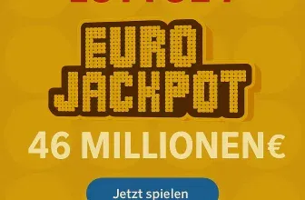 Lotto24 Neukunden: 2 Felder EuroJackpot für 1 € (statt 5,20 €) | aktuell 46 Mio. € im Jackpot