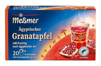 Meßmer Ländertee Ägyptischer Granatapfel Tee (20 Teebeutel Glutenfrei Laktosefrei) ab 1,89 € inkl. Prime-Versand (statt 2,38 €)