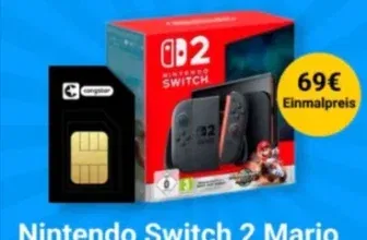 Nintendo Switch 2 (69€) + congstar (Telekom) Allnet und SMS-Flat mit 100 GB 5G/LTE für 24€ mtl. + 10€ Wechselbonus!