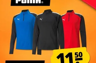 PUMA Teamliga 1/4 Zip Herren Sweatshirt (3 Farben, Gr. XS bis XL) für 16,45 € inkl. Versand