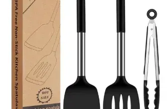 Pfannenwender Silikon 2 Stück Silikon Spatel Küche + 1 Küchenzange für 4,99 € inkl. Prime-Versand (statt 7,00 €)
