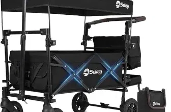 Sekey Bollerwagen Faltbar mit Dach (faltbar, max 100 kg, 2 Kinder) für 89,99 € inkl. Versand