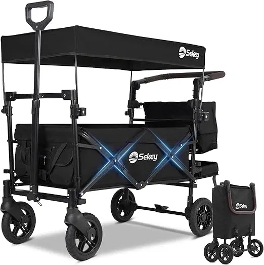 Sekey Bollerwagen Faltbar mit Dach (faltbar, max 100 kg, 2 Kinder) für 89,99 € inkl. Versand