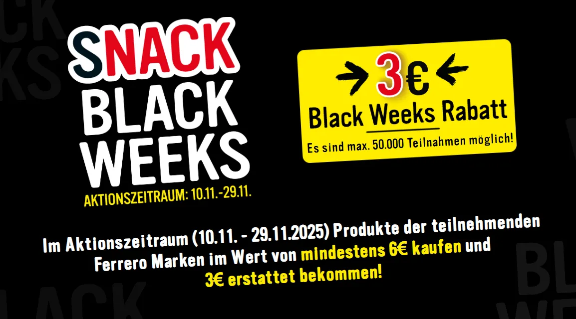 Snack Black Weeks 2025 10 17 2025 10 05 AM Schnäppchen, Deals Und Rabattcodes Des Tages - Snack Black Weeks