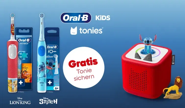 Oral-B Kinderzahnbürste kaufen & gratis Tonies-Gutschein im Wert von 16,99 € sichern