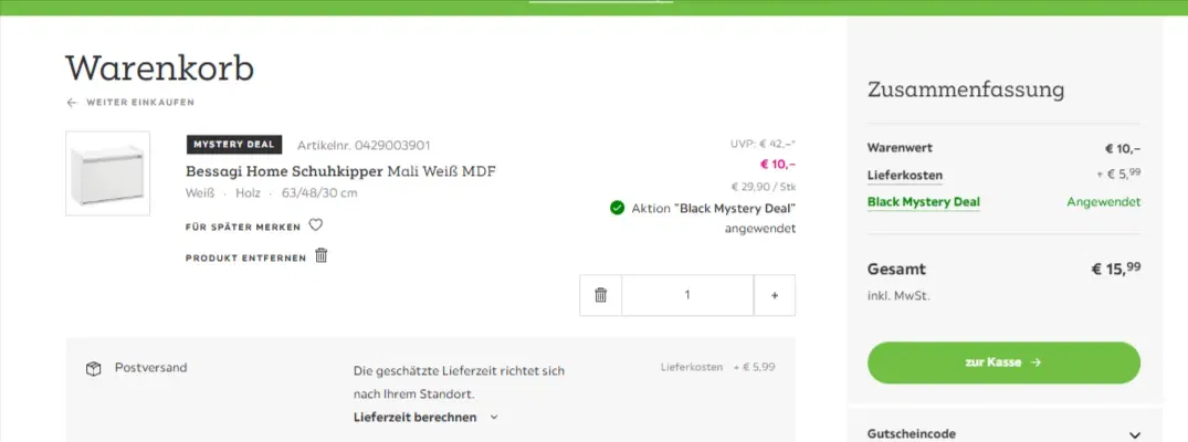 Schnäppchen, Deals Und Rabattcodes Des Tages - Warenkorb Mit Verschiedenen Produkten