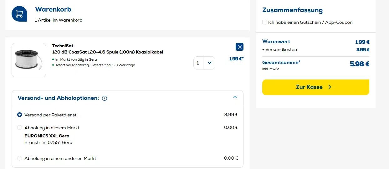 Schnäppchen, Deals Und Rabattcodes Des Tages - Warenkorb Bei Euronics