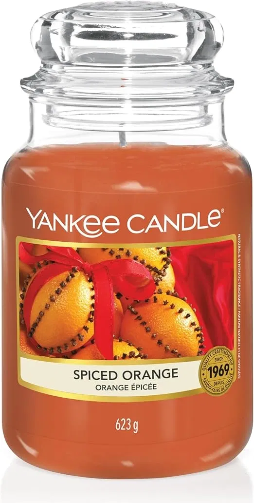Schnäppchen, Deals und Rabattcodes des Tages - Yankee Candle Duftkerze im Glas groß Spiced Orange