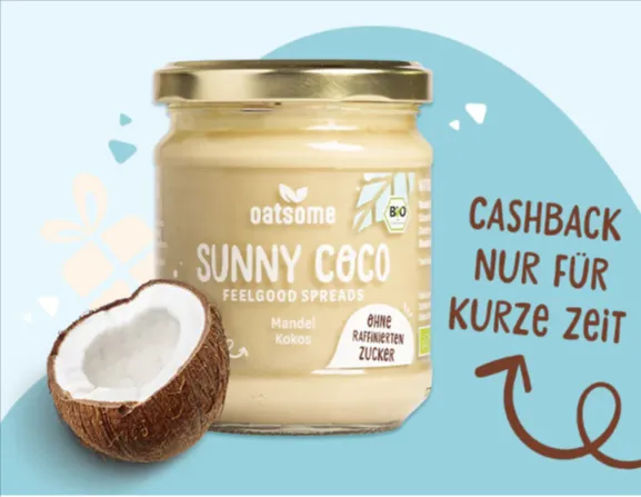 Oatsome Sunny Coco Cashback-Aktion bei dm: Jetzt Mandel-Kokos-Creme gratis sichern!