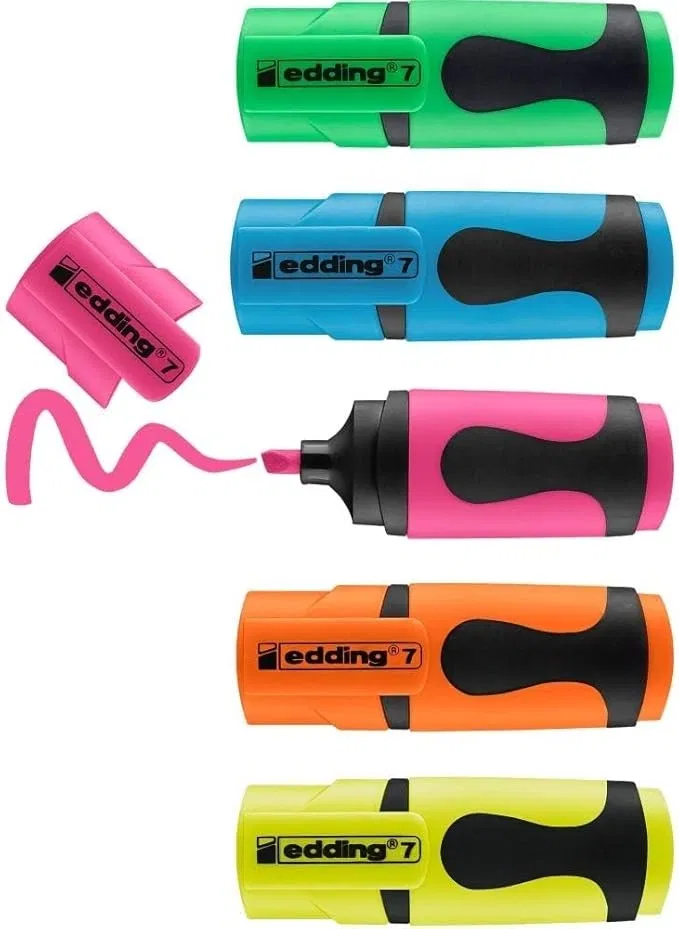 5 Stück edding  Mini Textmarker – Pastell-Farben – (5 Farben) ab 1,79 € inkl. Prime-Versand (statt 3,49 €)