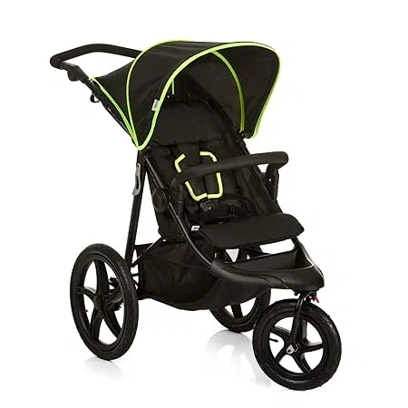 hauck Runner Black / Neon Yellow – Robuster Dreirad Buggy (ab Geburt bis 22 kg, mit Liegefunktion) für 98,35 € inkl. Versand (statt 135,00 €)