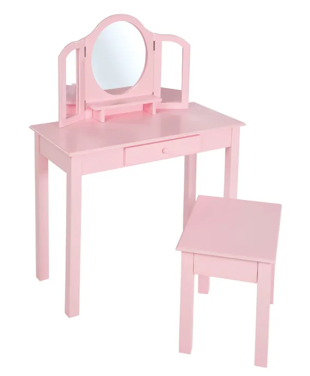 roba Schminktisch für Kinder Holz rosa für 79,25 € inkl. Versand (statt 99,80 €)