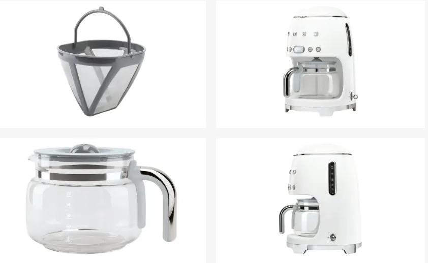 smeg DCF02WHEU Kaffeeautomat für 10 Tassen für 69,90€ mit Versand!(statt 142€)
