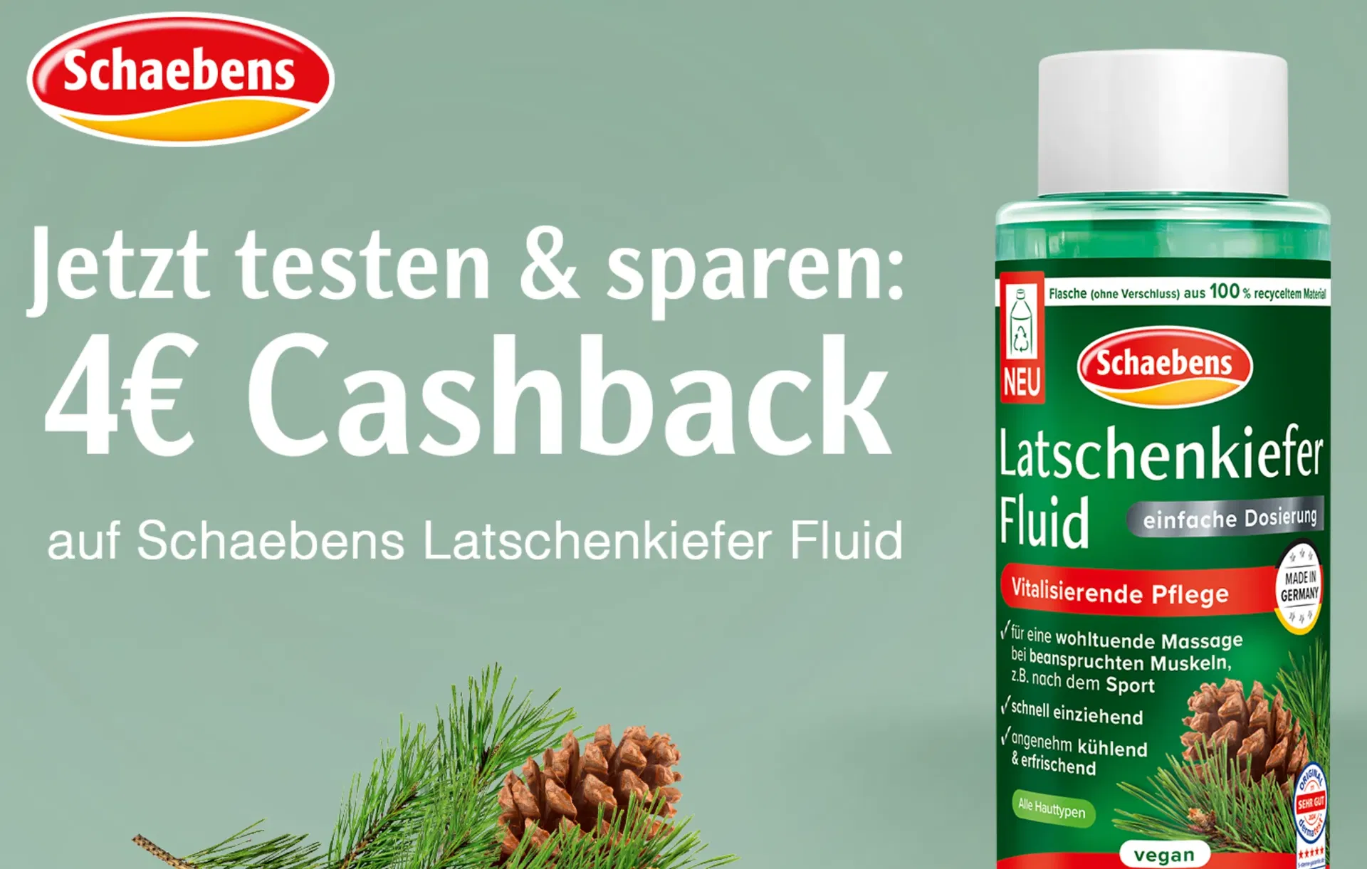 4 € Cashback auf Schaebens Latschenkiefer Fluid
