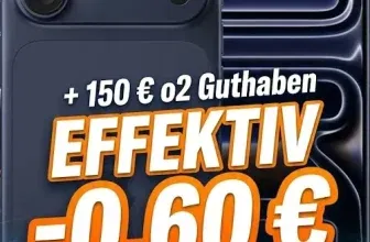 MediaMarkt Tarifwelt: Apple iPhone 17 Pro (256 GB) + 150 € o2 Guthaben + freenet o2 Mobile Unlimited Max 5G für 39,99 € / Monat + 424,94 € einmalig