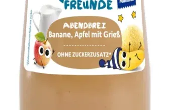 BABY FRECHE FREUNDE Bio Gläschen Abendbrei Banane Apfel mit Grieß (6x190g) ab 6,22 € inkl. Prime-Versand (statt 9,54 €)