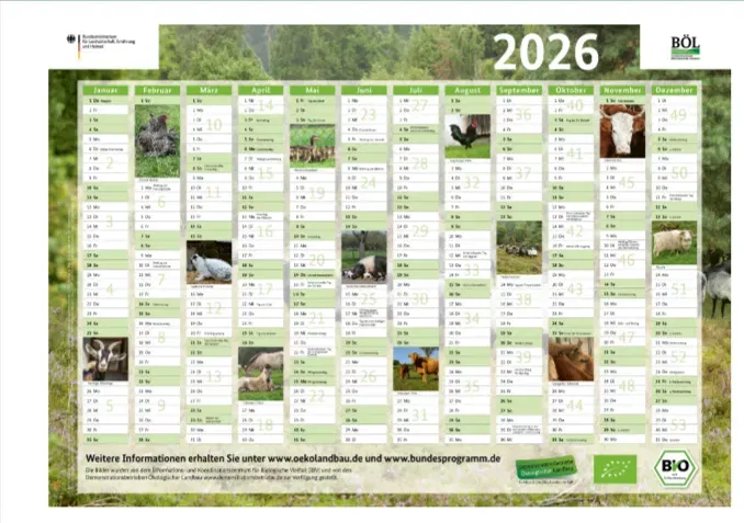 Kostenloser BLE Wandkalender 2026