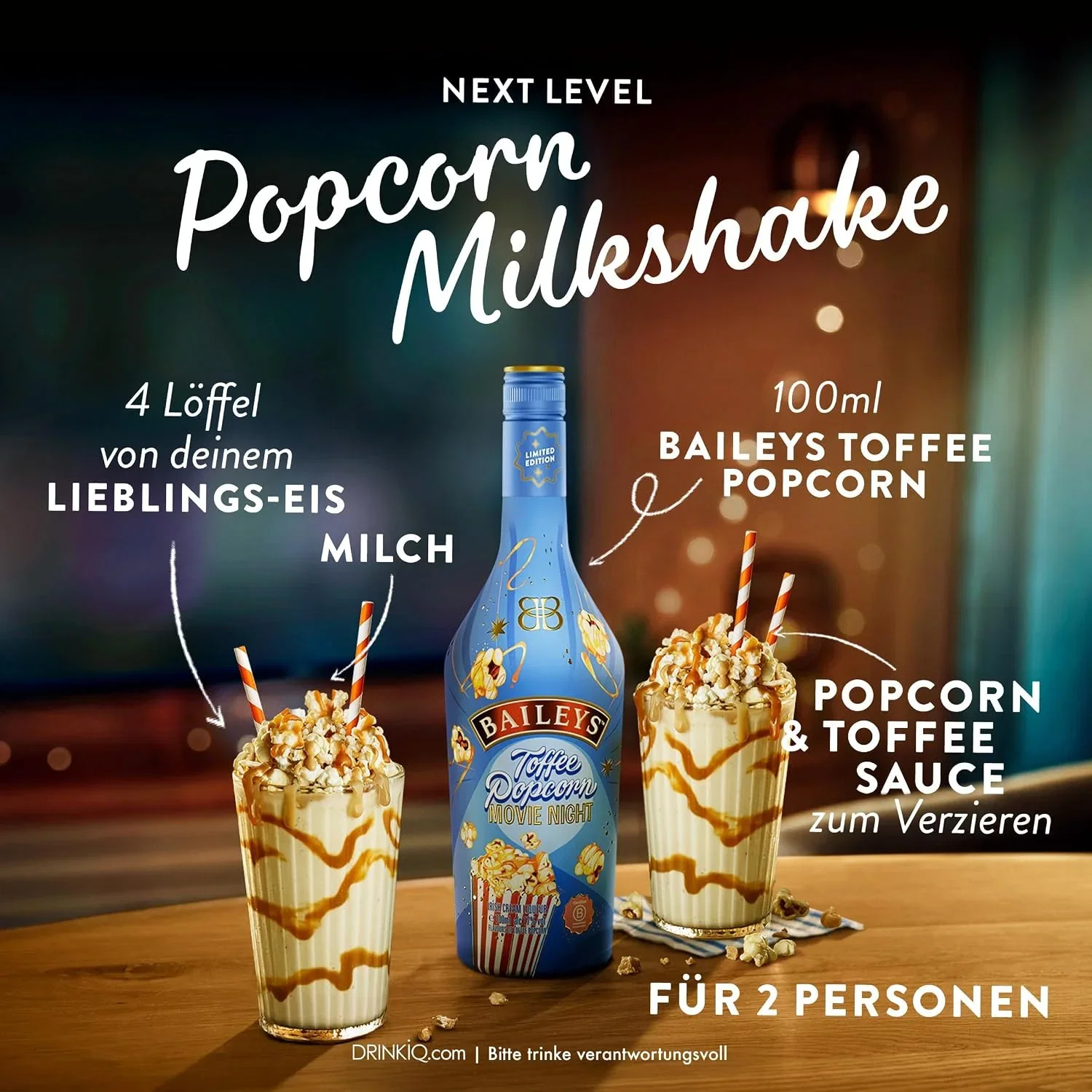 Baileys Toffee Popcorn Likör (17 % Vol., 700ml)