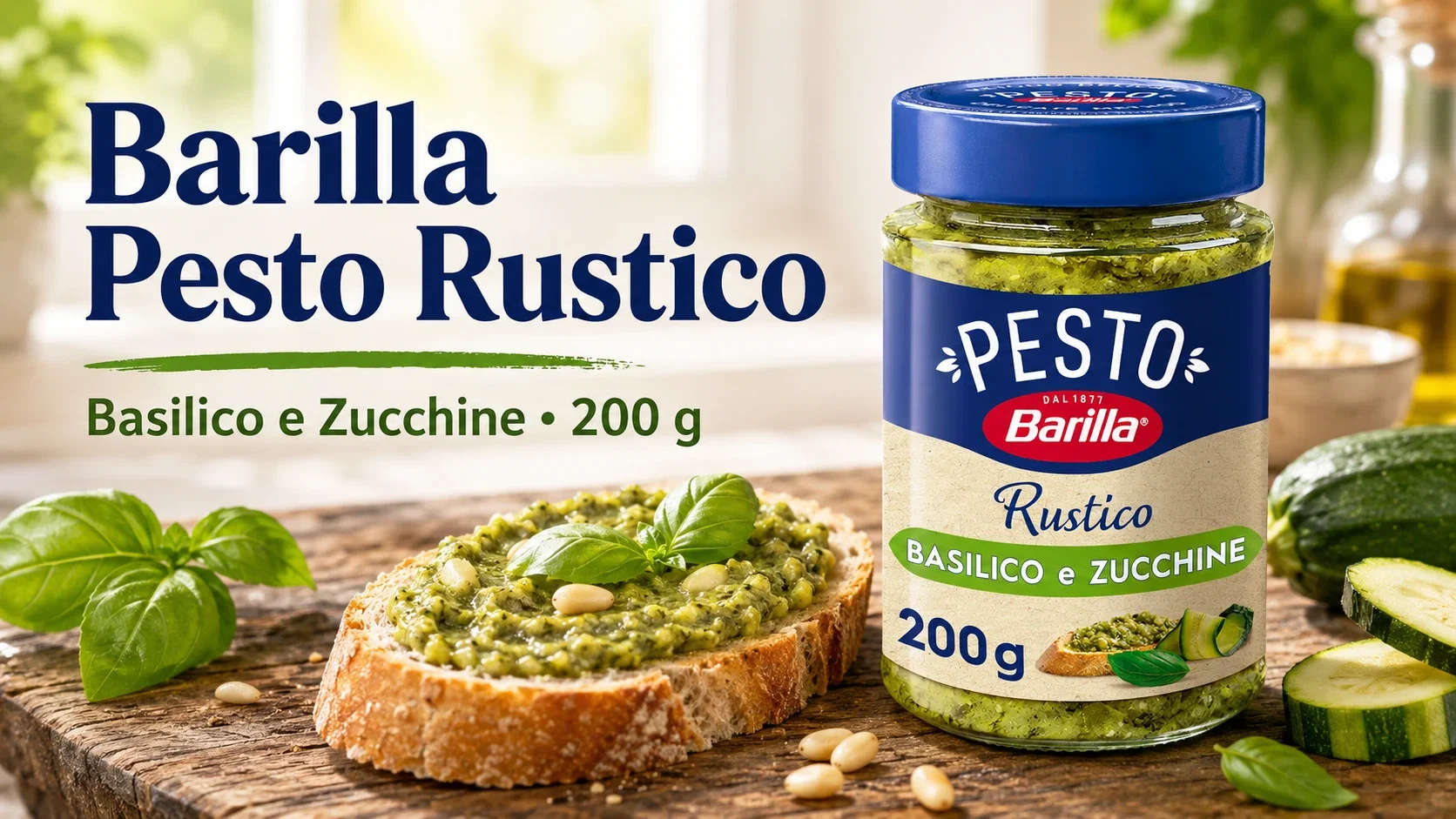 Barilla Pesto Rustico Basilico & Zucchine (200g)