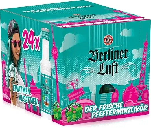 Berliner Luft Kultiger Pfefferminzlikör (24x20ml 18% Vol.) ab 12,82 € inkl. Prime-Versand (statt 18,20 €)