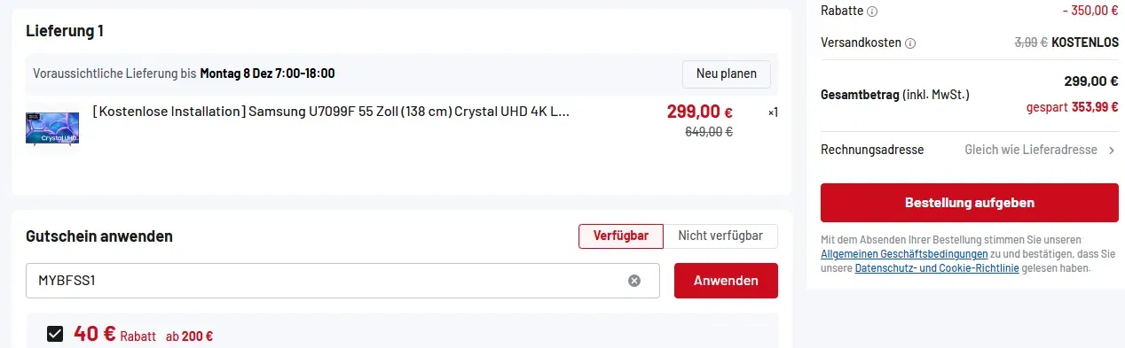 Schnäppchen, Deals und Rabattcodes des Tages - Bestellung abschließen - Sicherer Checkout