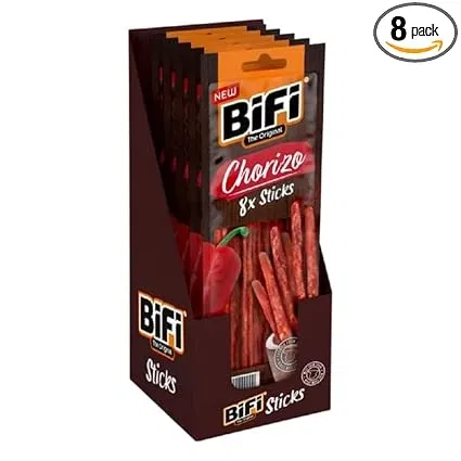 BiFi Rustic Sticks Chorizo Würziger Salami Snack 8er Pack (8x80g) ab 14,76 € inkl. Prime-Versand (statt 20,72 €)