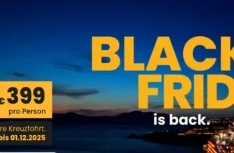 Costa Black Friday Angebote – günstige Kreuzfahrten 2025/2026 ab 399€ p.Person