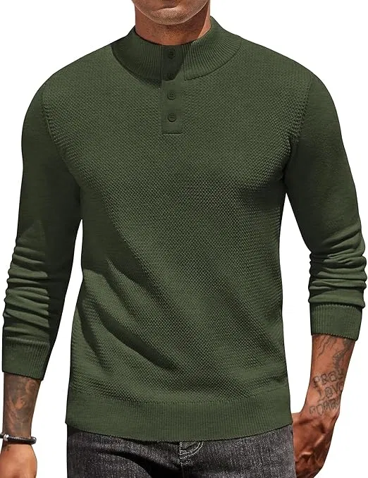 [EXKLUSIV] COOFANDY Herren Henley Strickpullover (8 Farben, Gr. S bis 3XL) für 17,99 € inkl. Prime-Versand (statt 28,99 €)