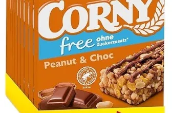 Corny Müsliriegel free ohne Zuckerzusatz Erdnuss-Schoko 60er Pack (60x20g) ab 16,13 € inkl. Prime-Versand (statt 22,90 €)