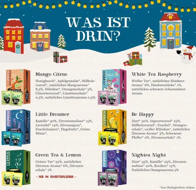 Schnäppchen, Deals Und Rabattcodes Des Tages - Cupper Bio Tee Adventskalender 2025