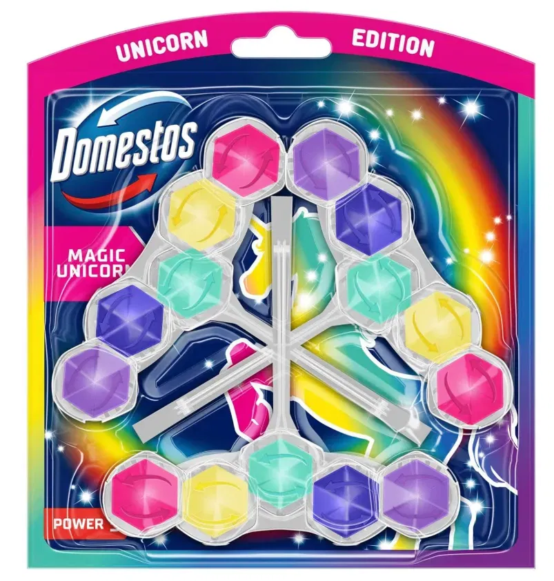Domestos Power 5 Toilettenstein Magic Unicorn (3x50g) ab 3,16 € inkl. Prime-Versand (statt 5,00 €)