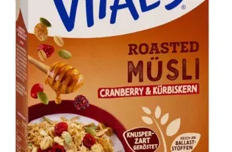 Dr. Oetker Vitalis Roasted Müsli Cranberry Kürbiskern (8x450 g) ab 21,22 € inkl. Prime-Versand (statt 34,32 €)