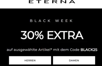 ETERNA Black Week 2025: 30% Rabatt auf Hemden, Blusen und Krawatten sichern