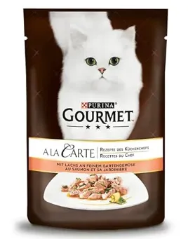 Gourmet A la Carte Katzenfutter nass mit Lachs und Gemüse (26x85g) ab 10,37 € inkl. Prime-Versand (statt 15,08 €)
