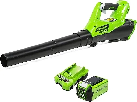 Greenworks G40ABK2 Axial Laubbläser mit Tempomat