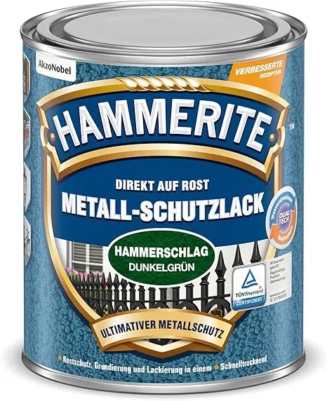 Hammerite Metallschutzlack Hammerschlag Dunkelgrün (750ml) für 8,04 € inkl. Prime-Versand (statt 19,73 €)