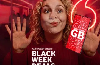 Black Week – GigaKombi Kunden: Vodafone Allnet unlimited 5G (300 Mbit/s) für nur 24,99€ mtl.