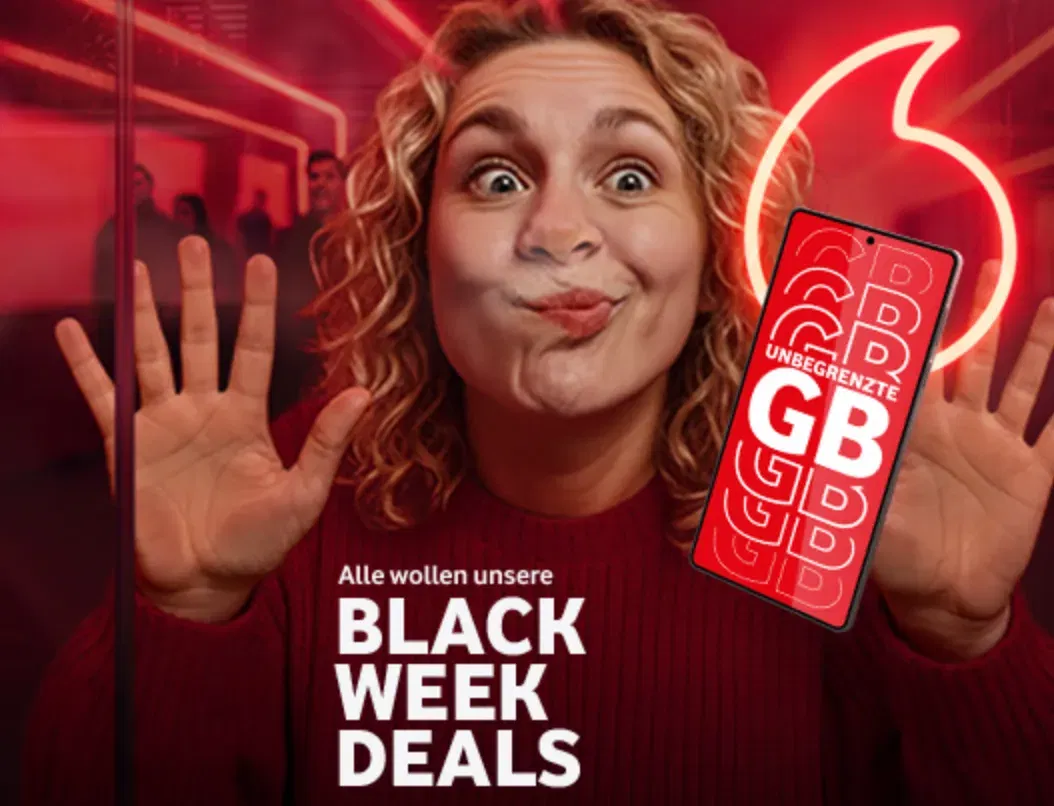 Black Week – GigaKombi Kunden: Vodafone Allnet unlimited 5G (300 Mbit/s) für nur 24,99€ mtl.