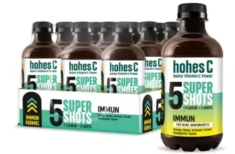 Hohes C Super Shots Immun – Starke Abwehrkräfte mit Orange Mango Ingwer Kurkuma-Extrakt (12x330ml) für 21,85 € inkl. Prime-Versand zzgl. Pfand (statt 32,28 €)