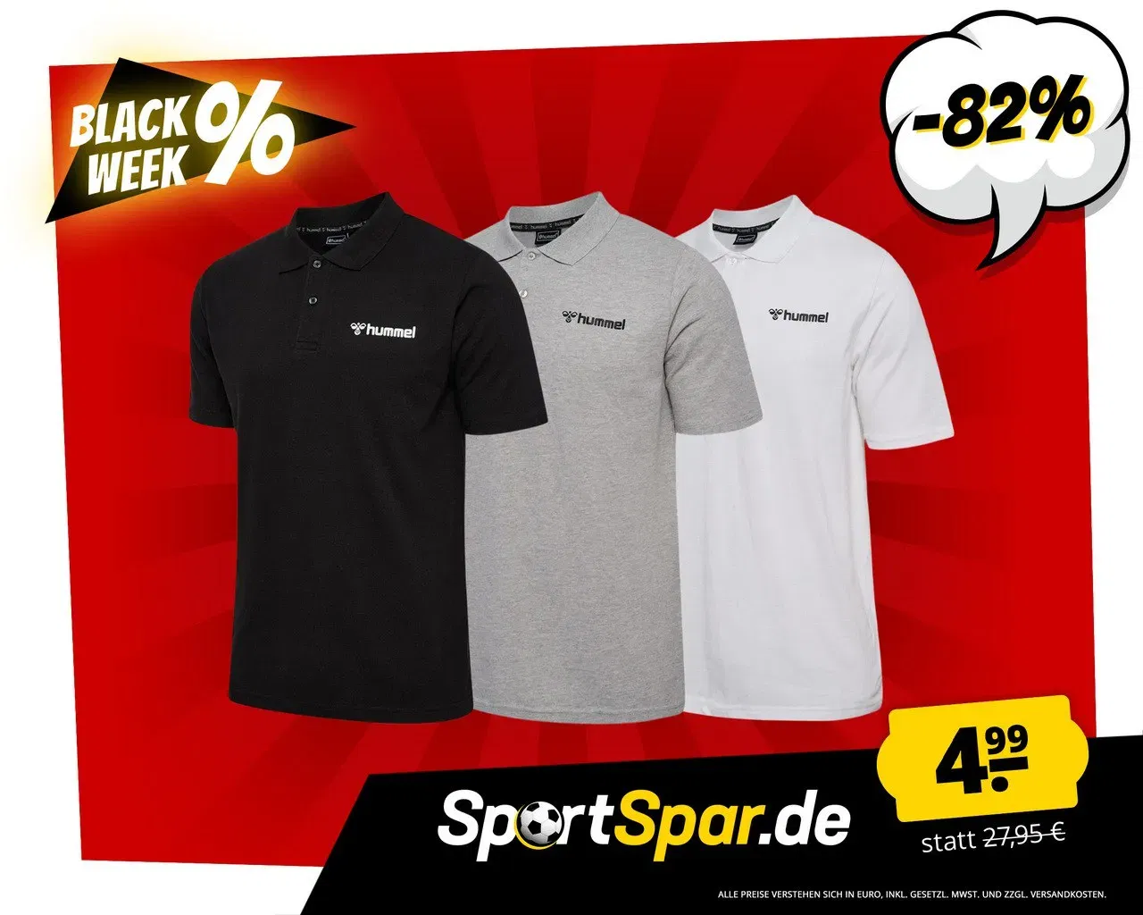Schnäppchen, Deals und Rabattcodes des Tages - Hummel hmlMOVER Cotton Herren Polo Hemd