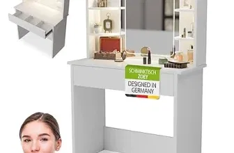 Juskys Schminktisch Zoey mit Touch-LED-Spiegel (Stauraum Moderne Design mit Schublade – Weiß) für 55,94 € inkl. Versand (statt 89,99 €)