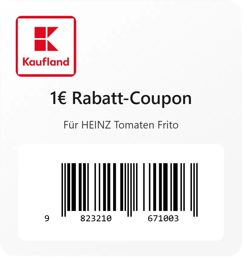 Kaufland 1E Rabatt Coupon EAN 9823210671003 Schnäppchen, Deals Und Rabattcodes Des Tages - Kaufland 1€ Rabatt Coupon